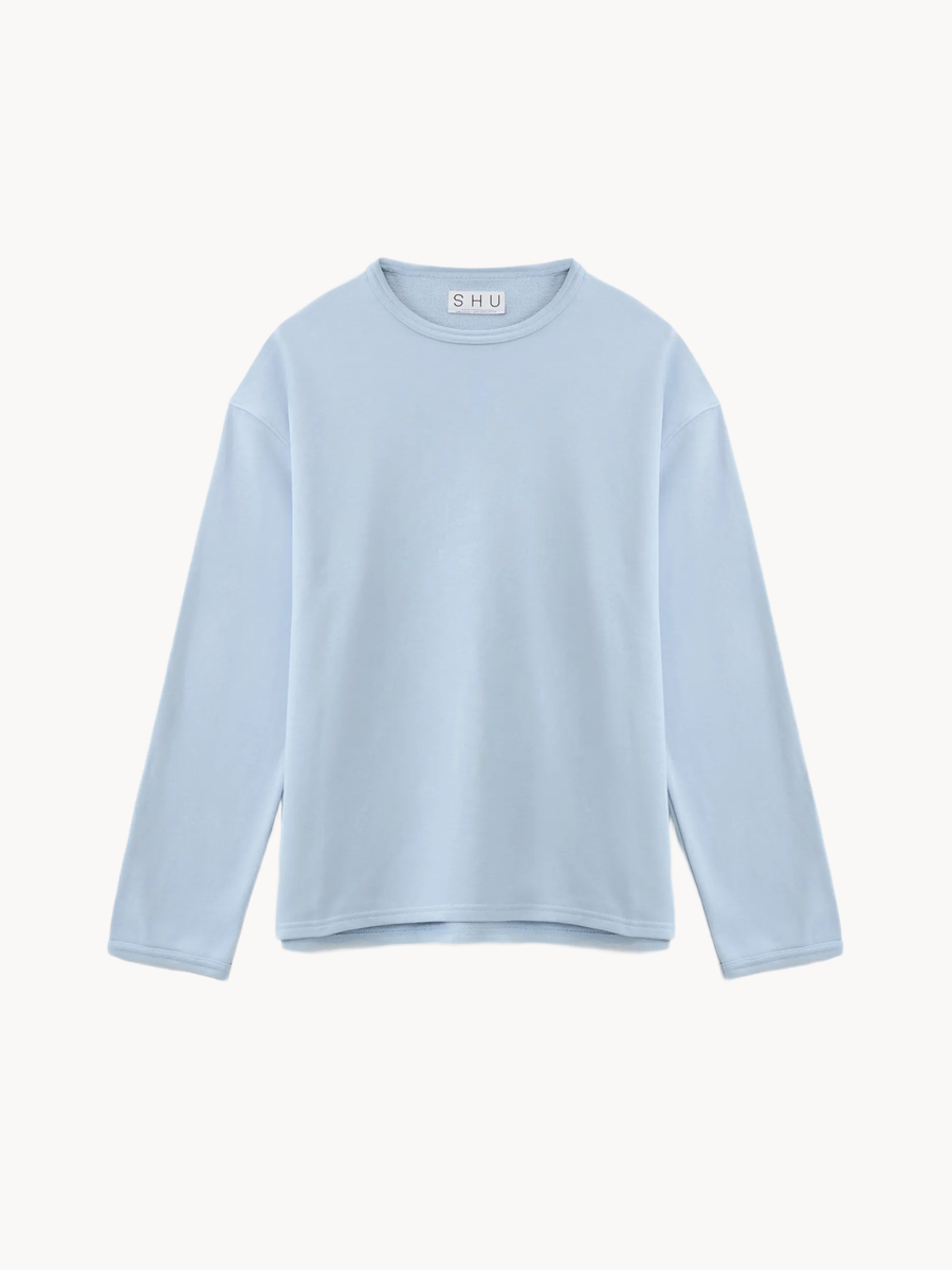 Лонгслив SHU, размер L, , голубой,
