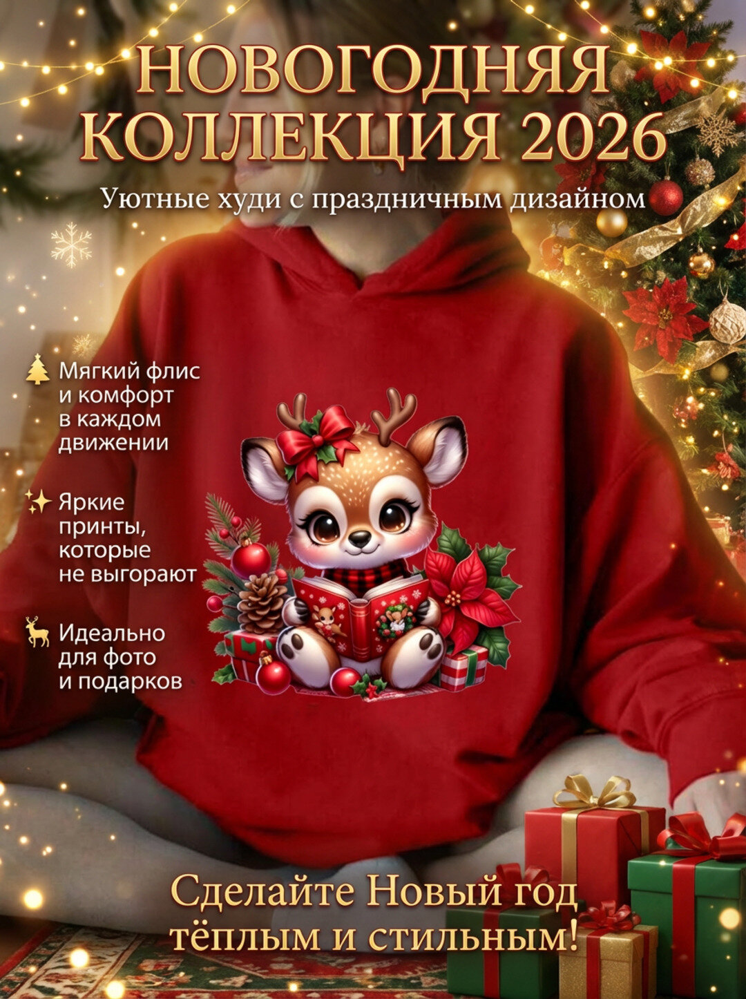 Худи , размер 42-46, бордовый — фото 1