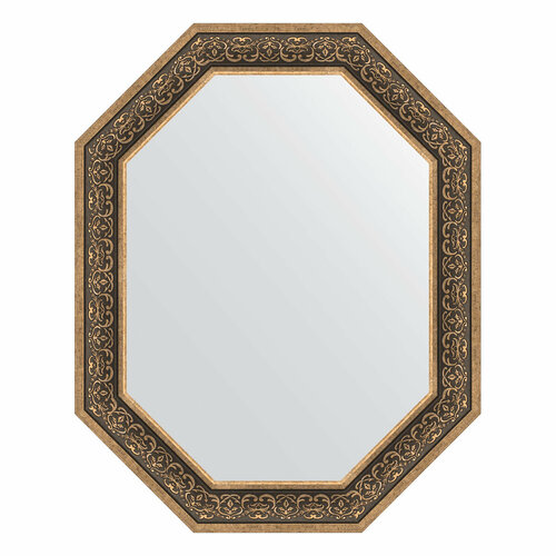 Зеркало Evoform Octagon BY 7240 79x99 в багетной раме, вензель серебряный
