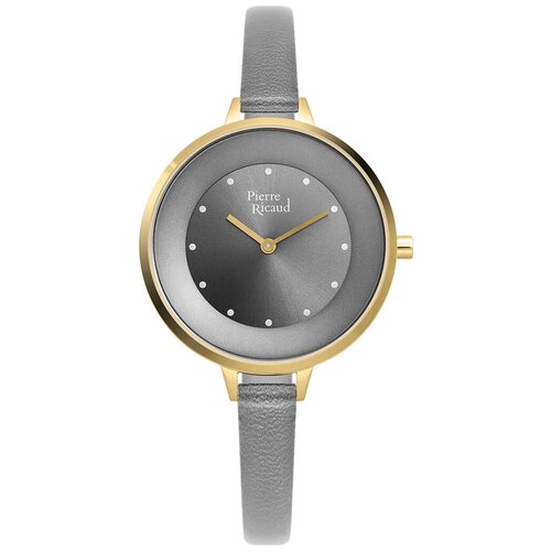 Наручные часы Pierre Ricaud, серый, коричневый наручные часы pierre ricaud женские часы наручные pierre ricaud p37039 1117q кварцевые
