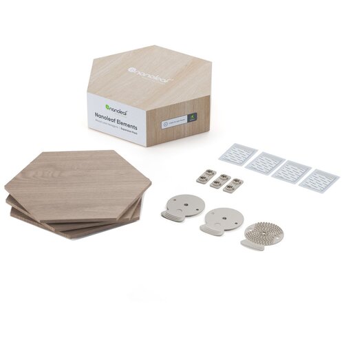 Светодиодная панель Nanoleaf Elements Wood Look Hexagons Expansion Pack (3 панели) NL52-E-0001HB-3PK