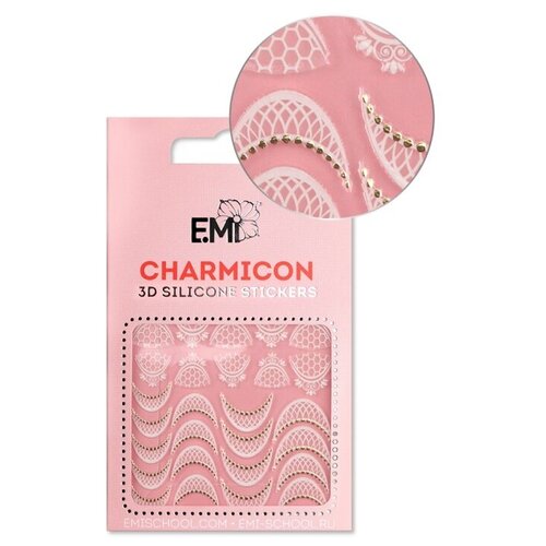 E.Mi, 3D-стикеры №108 Кружевные лунулы Charmicon 3D Silicone Stickers