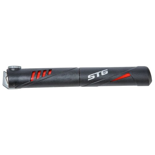 Ручной велонасос STG GP-48, резина насос велосипедный oxford airflow twist presta и schrader чёрный
