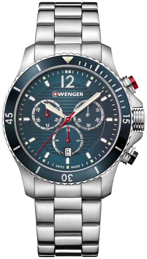 Наручные часы WENGER Seaforce 01.0643.115, синий, серебряный