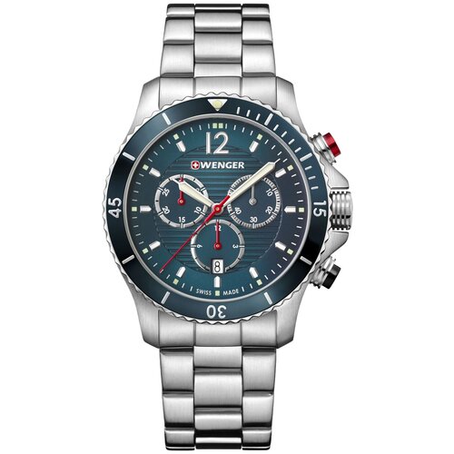Наручные часы WENGER Seaforce 01.0643.115, синий, серебряный наручные часы wenger seaforce серебряный синий