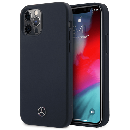 фото Чехол cg mobile mercedes liquid silicone hard для iphone 12/12 pro, цвет синий