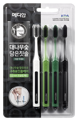 Набор зубных щеток с бамбуковым углем [Median] Bamboo Charcoal Toothbrush