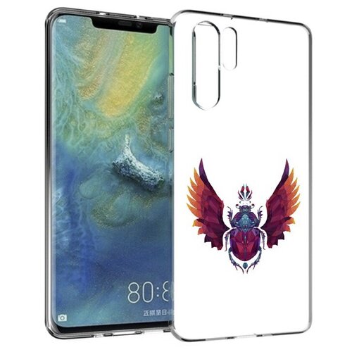 Чехол задняя-панель-накладка-бампер MyPads алмазный скоробей для Huawei P30 Pro противоударный
