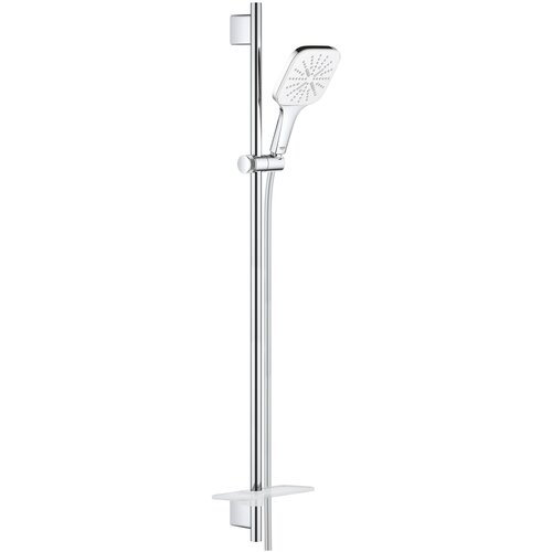 Душевой гарнитур GROHE Rainshower SmartActive 130 Cube, 3 вида струй, белая луна (26586LS0)