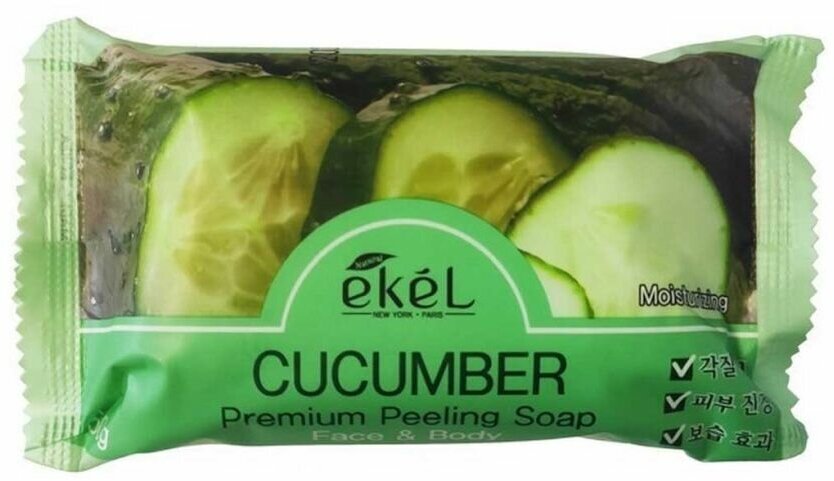 Ekel Мыло косметическое с экстрактом огурца / Peeling Soap Cucumber, 150 г