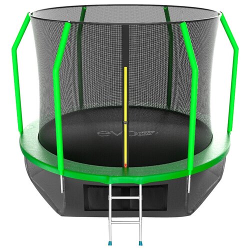 фото Evo jump cosmo 10ft (green) + lower net. батут с внутренней сеткой и лестницей, диаметр 10ft (зеленый) + нижняя сеть