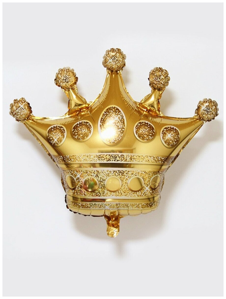 Воздушный шар фольгированный Riota фигурный, Корона для принцессы золотая, 68х71 см