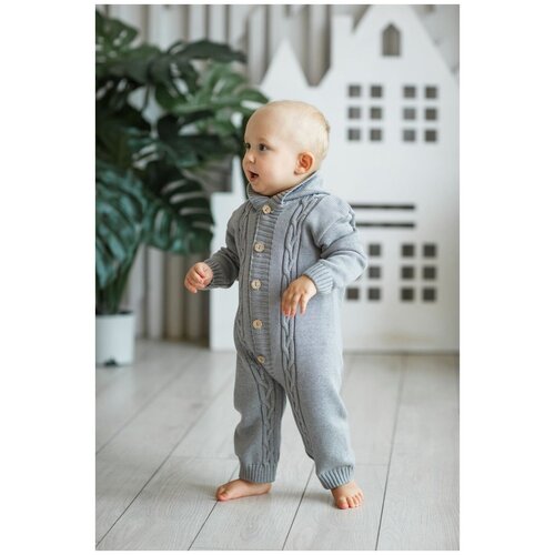фото Комбинезон amarobaby, размер 56, серый