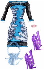 Monster High Комплект одежды и аксессуаров для куклы Abbey Bominable голубой