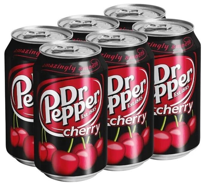 Газированный напиток Dr Pepper Cherry со вкусом вишни (США), 355 мл (6 шт) - фотография № 2