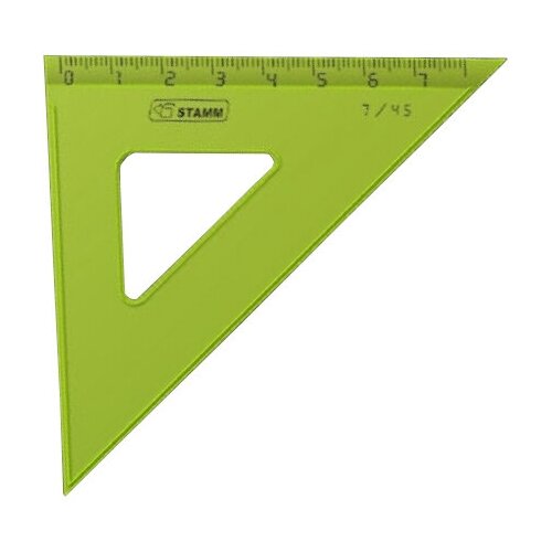 Треугольник 45°, 7см Стамм, пластик цветной (ТК22)