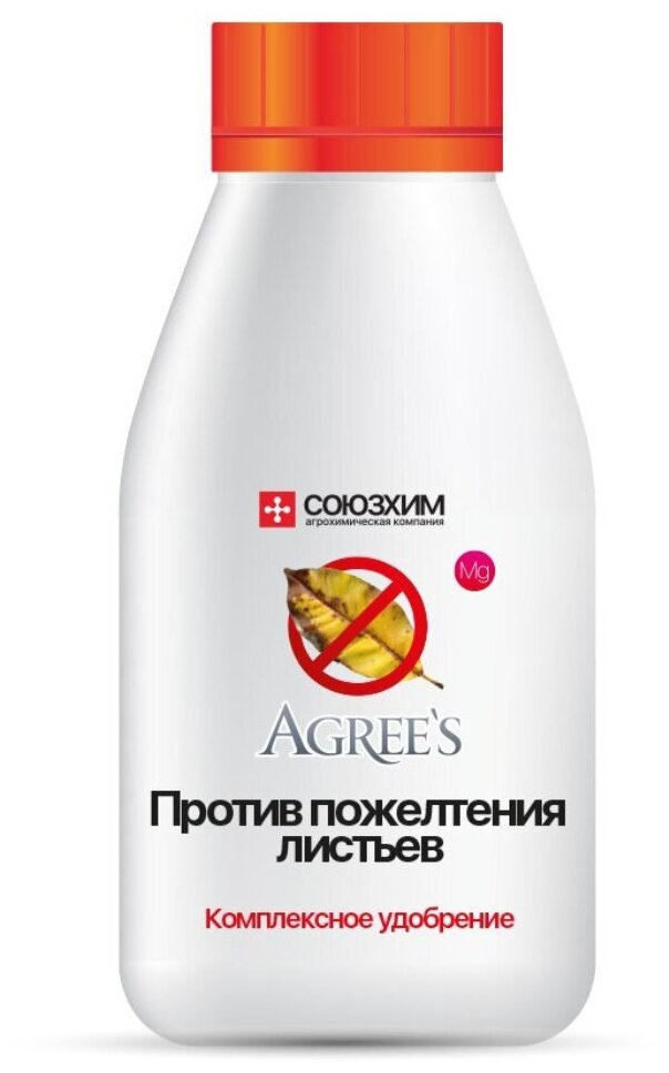 Удобрение против пожелтения листьев, органоминеральное, жидкость, 250 мл, Agree's