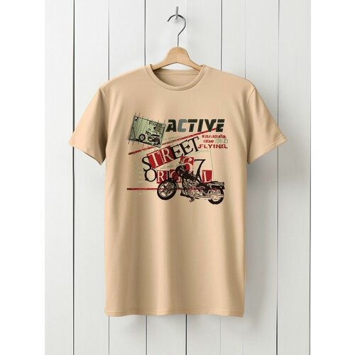 фото Футболка твоя футболка!, размер xxl, бежевый