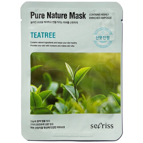 Anskin Secriss Pure Nature Mask Pack-Teatree 25 мл Маска для лица тканевая