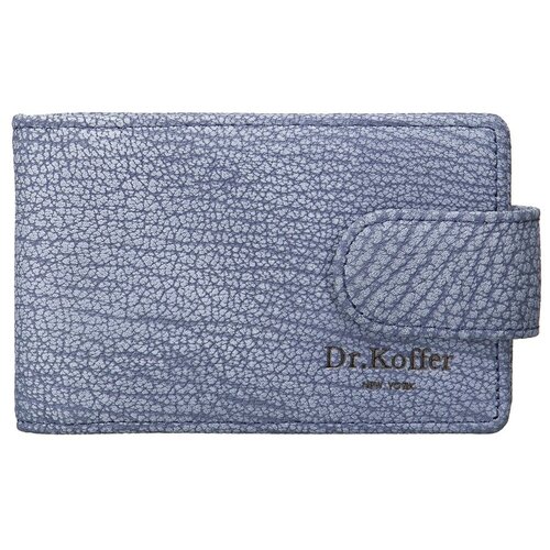 фото Визитница dr.koffer x510151-181-60, натуральная кожа, 1 карман для карт, 48 визиток, голубой