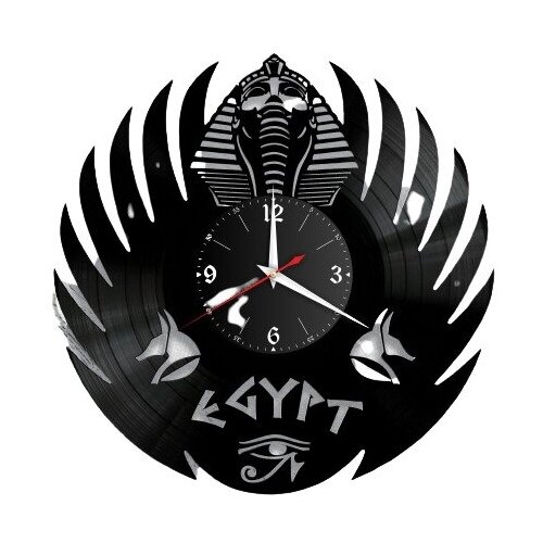 фото Настенные часы из винила «египет #1» lazer rnd
