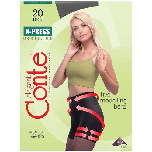 Колготки  Conte elegant X-Press, 20 den, размер 5, черный