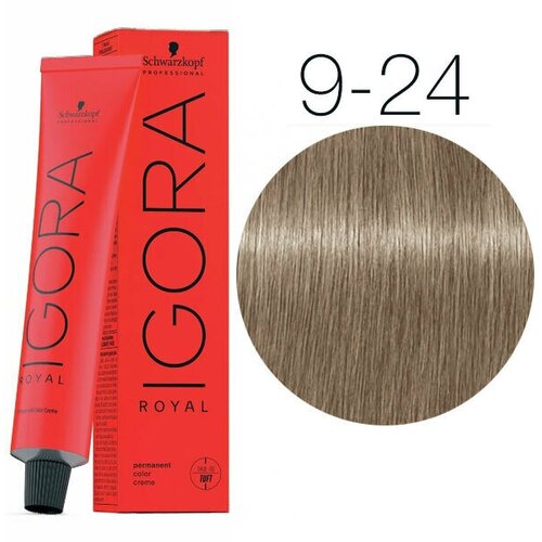 Schwarzkopf Professional Igora Royal - Шварцкопф Игора Роял Стойкая крем-краска для волос, 60 мл - Роял 9-24 Блондин пепельный бежевый