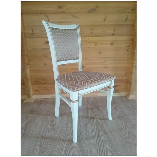 Стул Лика массив дерева/слоновая кость/текстиль