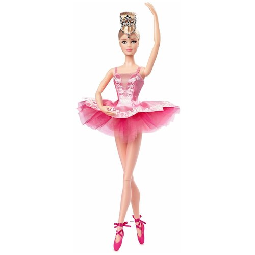 Кукла Barbie Звезда балета коллекционная, GHT41 белый/розовый