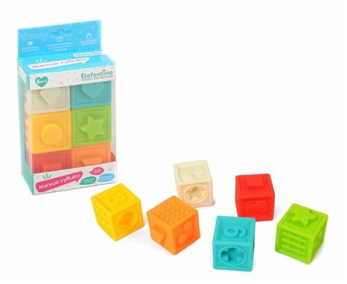 Развивающая игрушка Elefantino Мягкие кубики IT106448, разноцветный