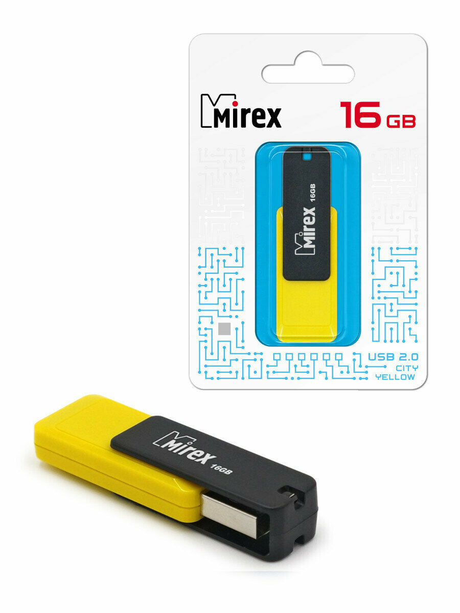 USB Флеш-накопитель MIREX CITY YELLOW 16GB