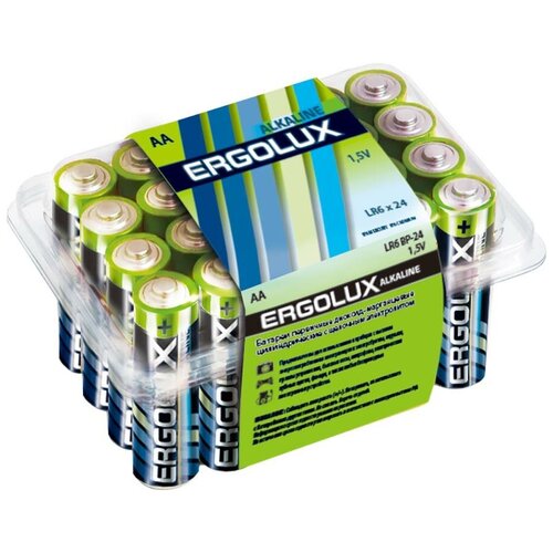батарейка ergolux alkaline aa в упаковке 4 шт Батарейка Ergolux Alkaline AA, в упаковке: 24 шт.