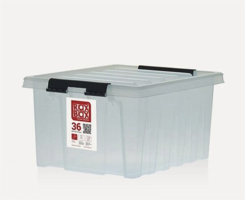 Изображение товара Контейнер с крышкой Rox Box 36 л, прозрачный M-036-00.07