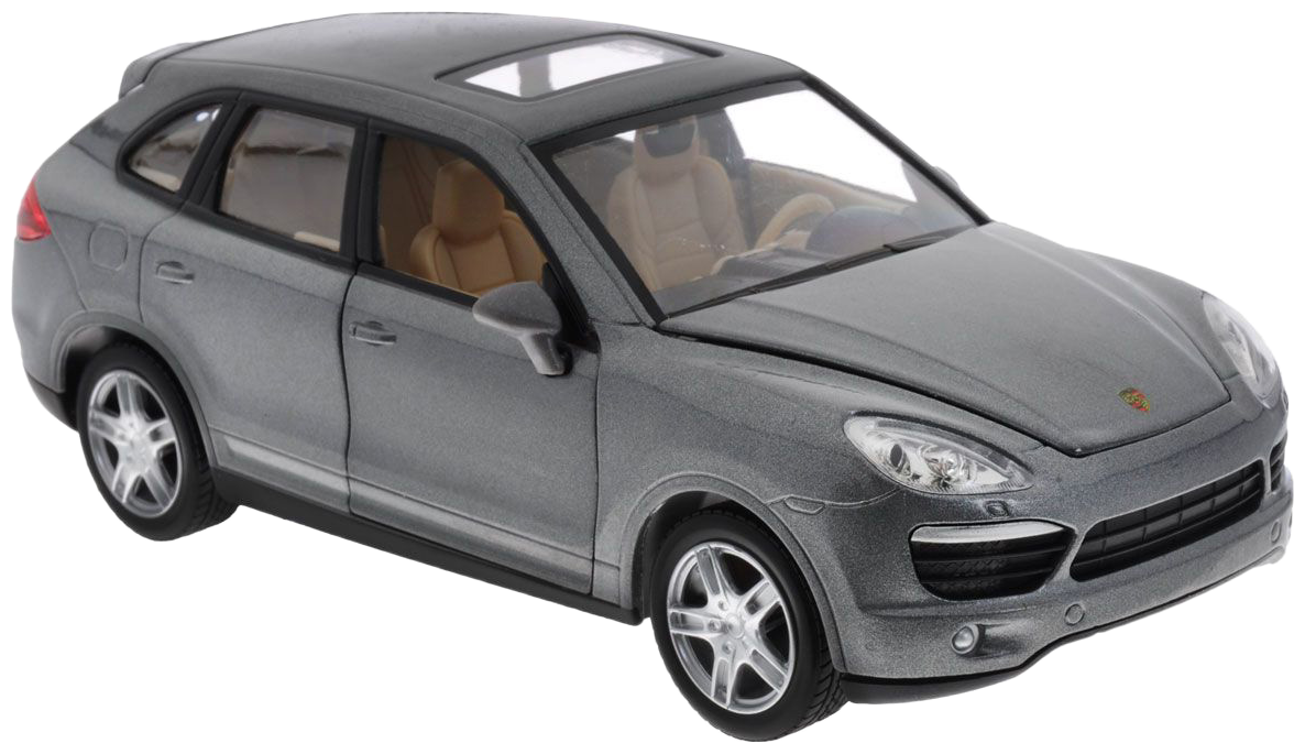 Машинка металлическая Автопанорама 1:24 Porsche Cayenne S, серый, свободный ход колес, открываются двери