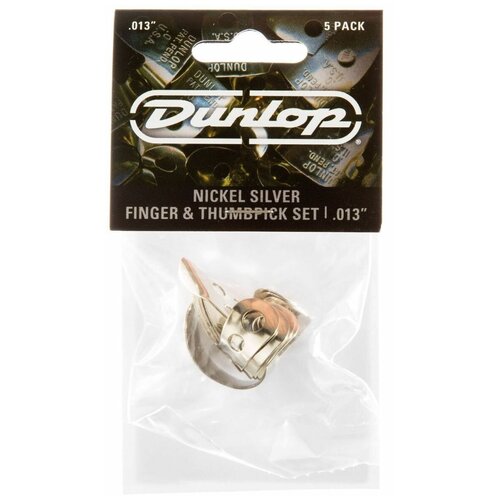 Медиаторы Dunlop Nickel Silver Fingerpick 33P013 5Pack когти, толщина 0.13 мм, 5 шт.
