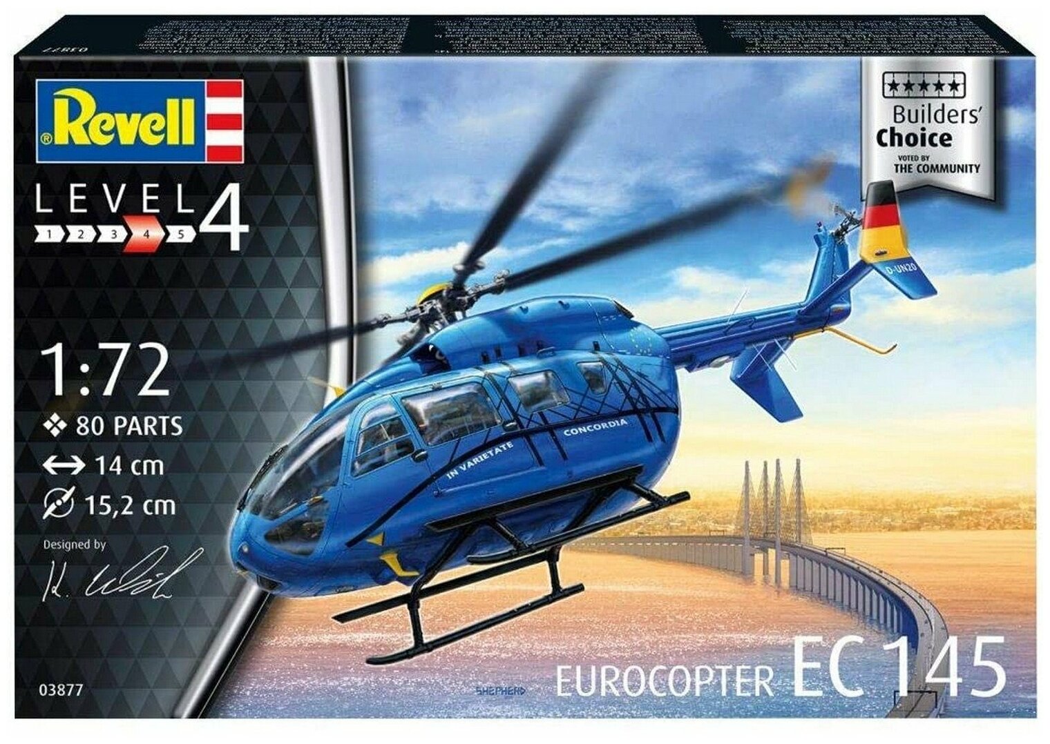 03877 Revell Вертолет EC 145 "Builders' Choice" (1:72)