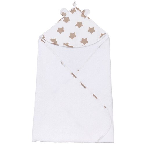 фото Полотенце детское с уголком amarobaby cute love прянички (коричн./белый), 90х90 см.