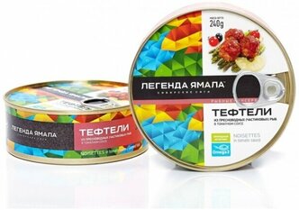 Легенда Ямала Тефтели частиковых рыб в томатном соусе, 240 гр