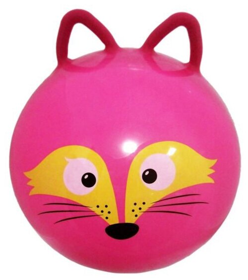 Мяч-попрыгун Moby Kids Лисенок с ушками 635193, 45 см, розовый