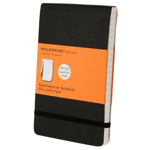 Блокнот Moleskine Reporter Soft 90x140, 96 листов 394739QP811, черный