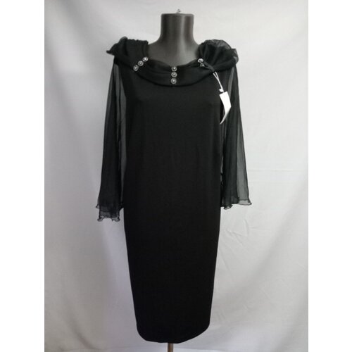 Платье Милана, повседневное, классическое, размер 54, черный