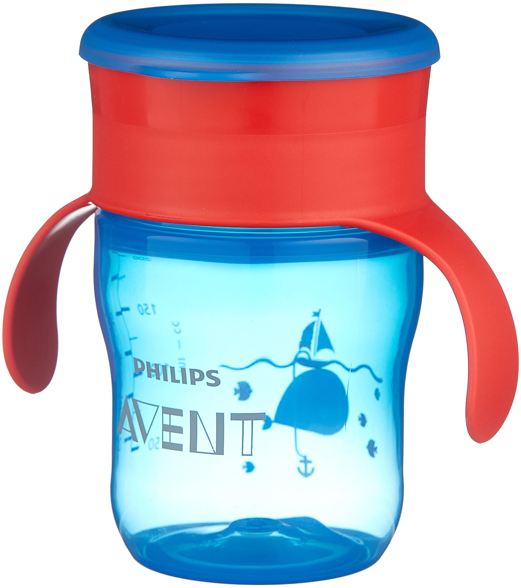 Поильник-непроливайка Philips AVENT SCF782, 260 мл синий/красный