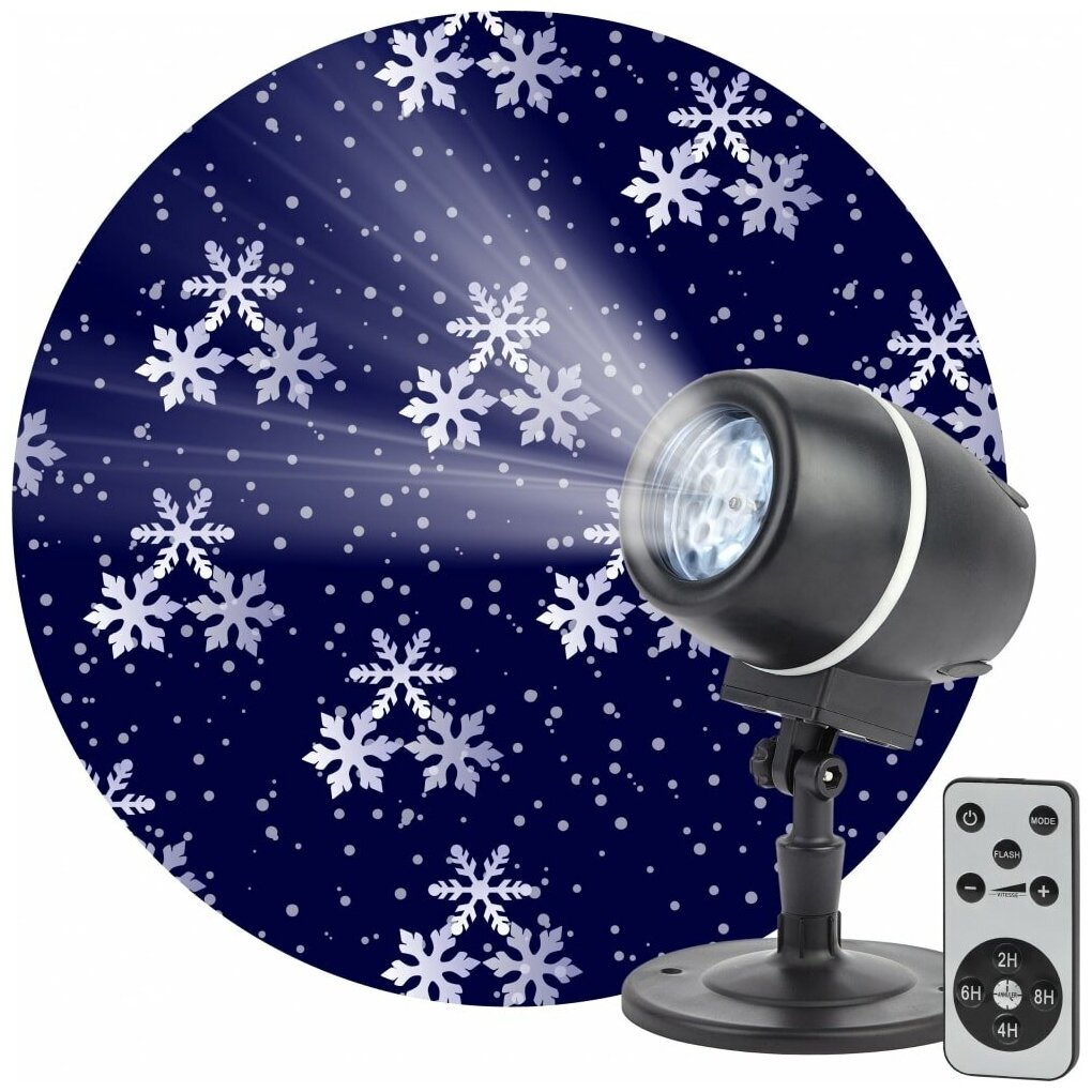 ЭРА ENIOP08 Проектор LED Снежный вальс, IP44, 220В 12/180 Б0047979
