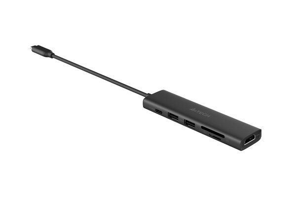 Разветвитель USB-C A4Tech DST-60C серый - фото №6