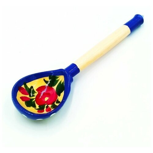 Хохлома Ложка Матрешка малая сувенирная деревянная 14см, расписная посуда, кухонный, русский подарок, для дома, интерьера, декора, маме, подруге