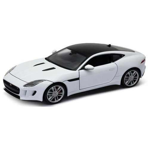 Машинка Welly Jaguar F-Type Coupe (43699) 1:34, белый машинка welly jaguar f type coupe серый модель машины 1 38 с пружинным механизмом