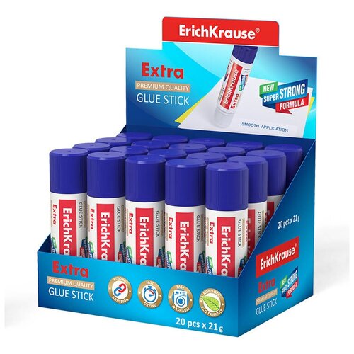 Клей-карандаш ErichKrause Extra, 21 г, 10 шт.