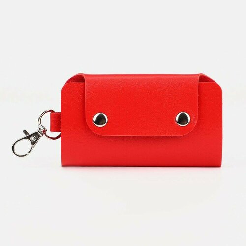Ключница на кнопках длина 11 см 7 карабинов цвет красный 319₽