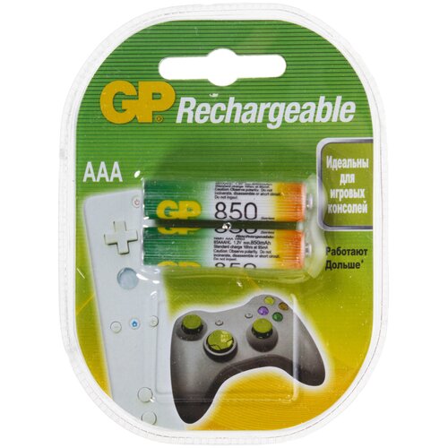 Аккумулятор GP 85AAAHC AAA NiMH 850mAh (2шт) блистер аккумулятор gp 85aaahc aaa nimh 850mah 2шт