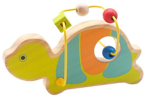 Развивающая игрушка Мир деревянных игрушек Черепаха, бежевый/зеленый/голубой